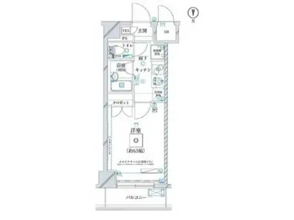 クレイシア蒲田(1K/4階)の間取り写真