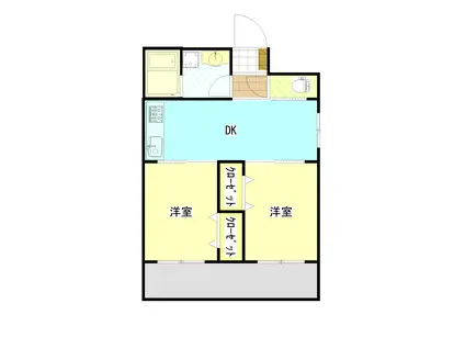第2つつみビル(2DK/4階)の間取り写真