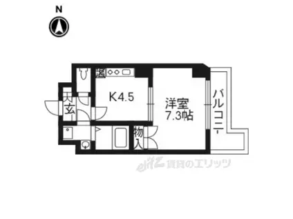 M・GH1LLS四条河原町(1DK/10階)の間取り写真