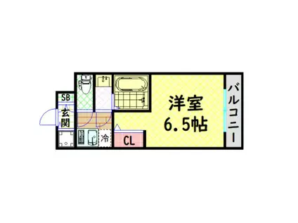 プレサンス松屋町駅前(1K/9階)の間取り写真