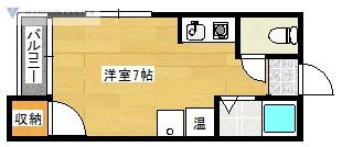 メゾンメール(ワンルーム/1階)の間取り写真