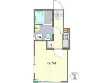 SORA ONE(1K/3階)の間取り写真