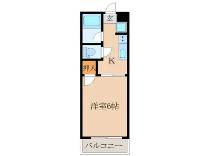 オリンピアマンション(1K/2階)の間取り写真