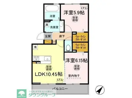 フェルモント(2LDK/3階)の間取り写真