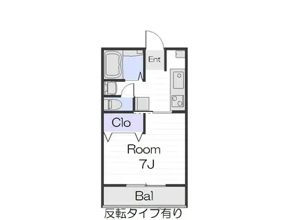 アルモニー津久井(1K/1階)の間取り写真