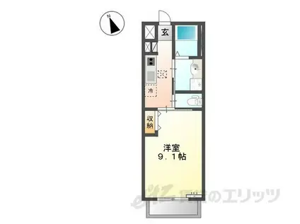 ラ プロスペリテ(1K/2階)の間取り写真