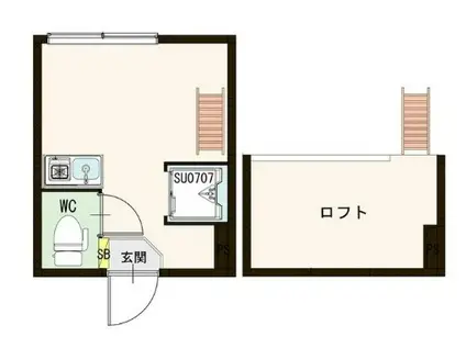 M哲学堂公園(ワンルーム/1階)の間取り写真