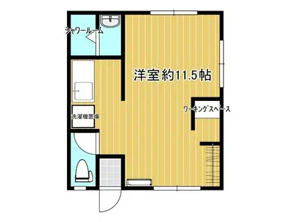 CSK花高松(1K/2階)の間取り写真