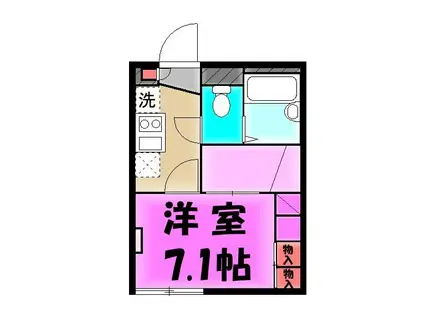 SUNROOM(1K/2階)の間取り写真