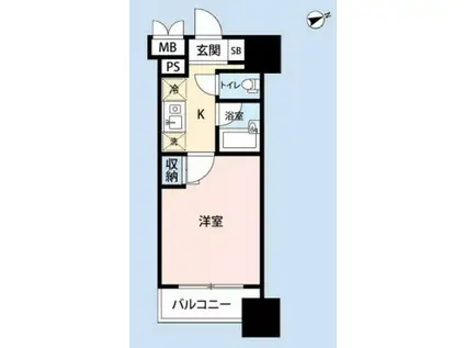 マイナビSTAY大崎(1K/3階)の間取り写真