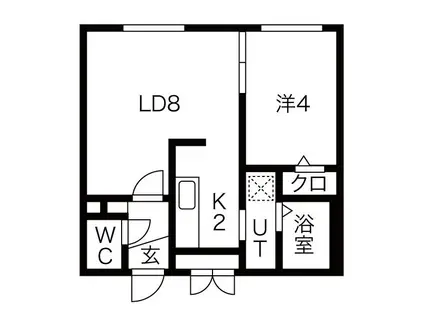 エスポワールN20(1LDK/5階)の間取り写真