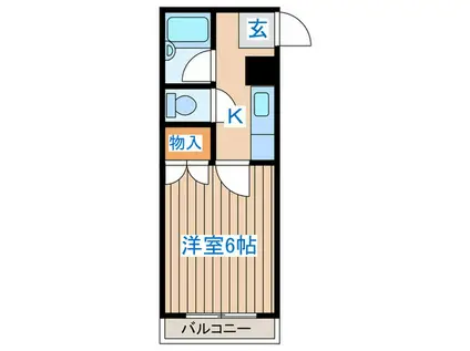 プレステージ横田(1K/2階)の間取り写真
