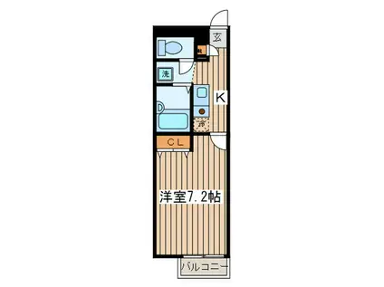 AMOUR エチゴ(1K/1階)の間取り写真