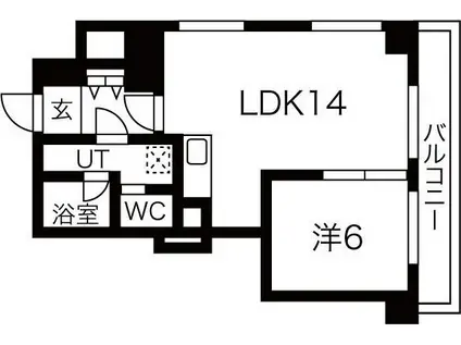 パシフィック札幌第一マンション(1LDK/5階)の間取り写真