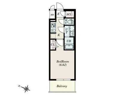 S-RESIDENCE熱田一番(1K/10階)の間取り写真