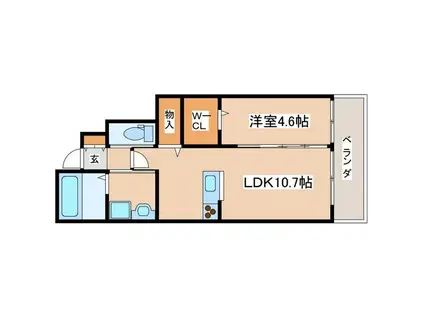 GRAN VILLAGE御着(1LDK/1階)の間取り写真