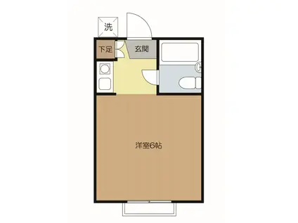 メゾン上の原(ワンルーム/1階)の間取り写真