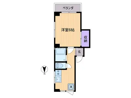 ハイムヨシコシ(1K/4階)の間取り写真