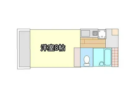 かずみね(1K/2階)の間取り写真