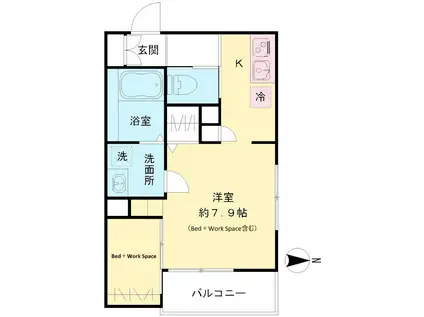 パディ世田谷II(1K/3階)の間取り写真