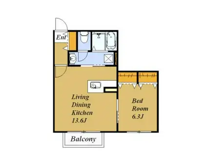 シャーメゾンユーワ(1LDK/2階)の間取り写真