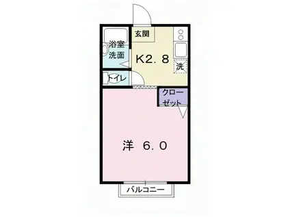COOPフレンズ(1K/1階)の間取り写真