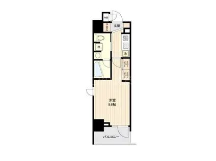 アジールコート雪が谷大塚(1K/6階)の間取り写真