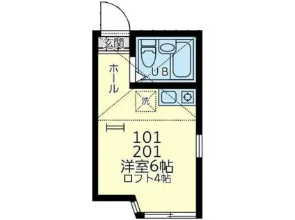 ユナイト高田ランペドゥーサ(ワンルーム/1階)の間取り写真