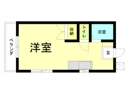 朝日ハイツ(1K/1階)の間取り写真