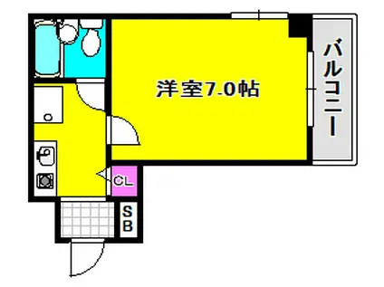 フローラル板宿(1K/5階)の間取り写真