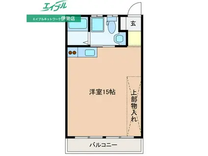 マンション双葉(ワンルーム/2階)の間取り写真