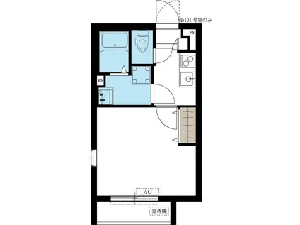 リブリ・セントファミリアII(1K/1階)の間取り写真