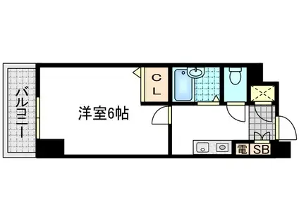 なかよしマンション四条大宮(1K/7階)の間取り写真