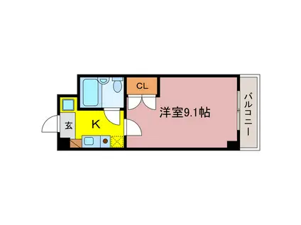 石山IVY HEIGHT(1K/1階)の間取り写真