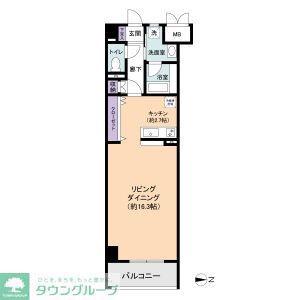 BPRレジデンス金山(ワンルーム/2階)の間取り写真