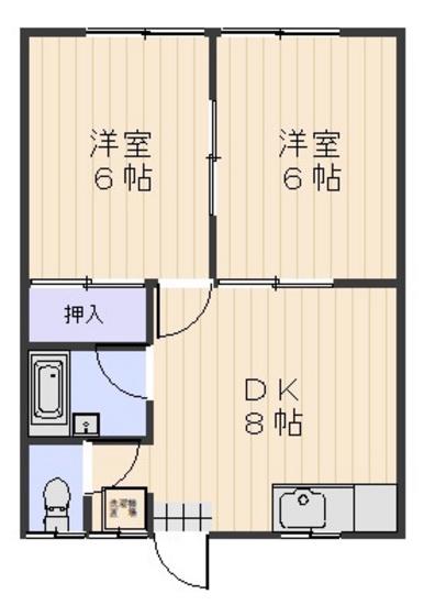 メゾンドいづみ(2DK/1階)の間取り写真
