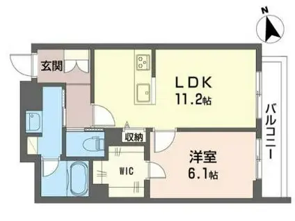 サクラ中野上高田(1LDK/2階)の間取り写真
