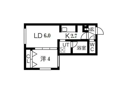 PRECIOUS MISONO 美園4-1(1LDK/3階)の間取り写真