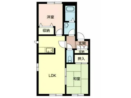 ウエストサイドコート(2LDK/1階)の間取り写真