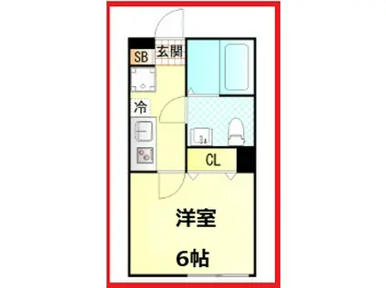 シーエフジオーレ西尾久(1K/1階)の間取り写真