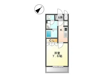 コンソルテ(1K/1階)の間取り写真