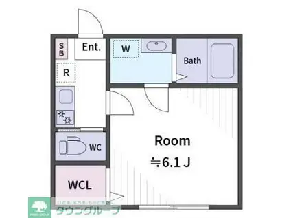 KA ノース HARBORII(1K/3階)の間取り写真