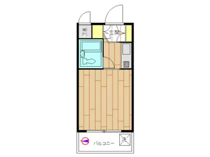 モナークマンション代々木上原(ワンルーム/2階)の間取り写真