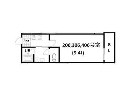 AIR TOWER OTSUKA(1K/4階)の間取り写真