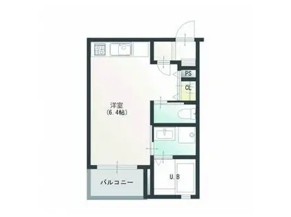 SMART VILLA上安 A(ワンルーム/2階)の間取り写真