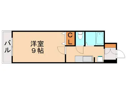 ウイングス片野II(1K/13階)の間取り写真