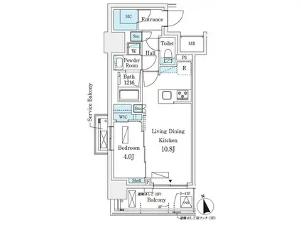 SEASON FLATS浅草六丁目(1LDK/5階)の間取り写真