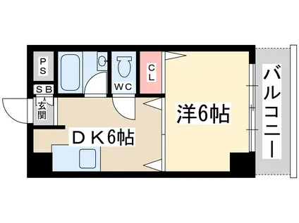 大旺第3マンション(1DK/5階)の間取り写真