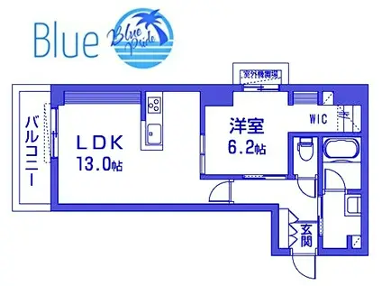 SHIPS湘南(1LDK/2階)の間取り写真