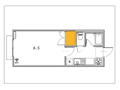 セイル94(1K/1階)の間取り写真